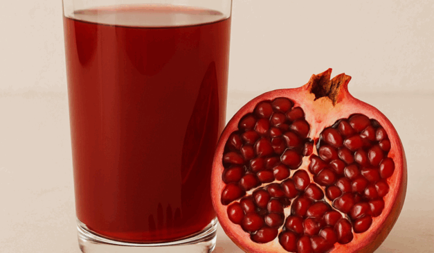 Suco de romã: estudos indicam redução na espessura das artérias e benefícios para o sistema cardiovascular/ChatGPT