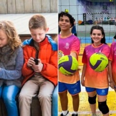 Crianças praticando esportes