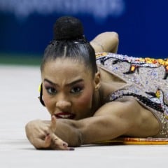 Campeonato Mundial de Ginástica Rìtmica. Geovanna Santos. Treino de Pódio. Rio de Janeiro