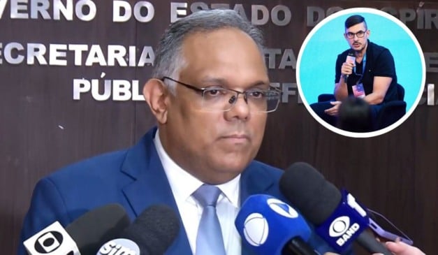 Leonardo Damasceno falou sobre a investigação do assassinato de Wallace Lovato (destaque). Foto: Reprodução/TV Vitória