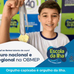 Orgulho da Escola da Ilha: aluno ganha ouro nacional e regional na OBMEP