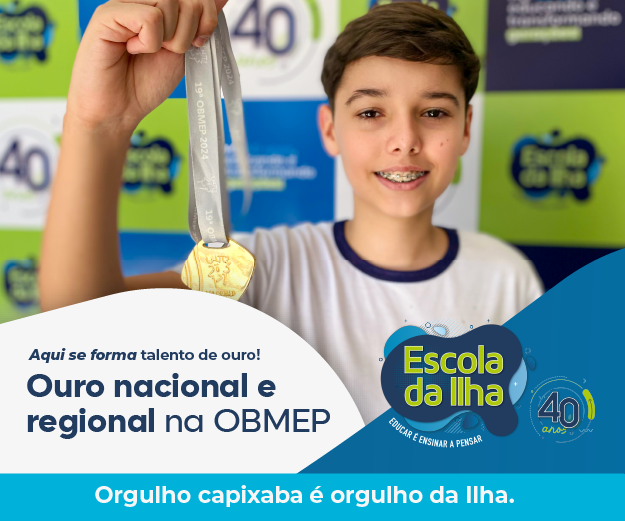 Orgulho da Escola da Ilha: aluno ganha ouro nacional e regional na OBMEP