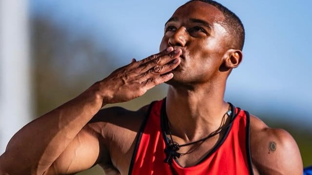 Erik Cardoso: ouro, recorde brasileiro e sul-americano e índice para o Mundial (foto: Gustavo Alves/CBAt)
