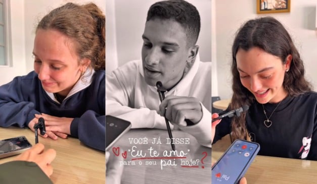 Escola promove ação para que estudantes digam eu te amo para os pais