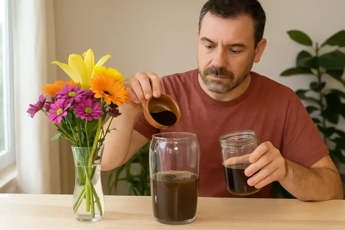 Essa receita com borra de café fez minhas flores durarem o dobro