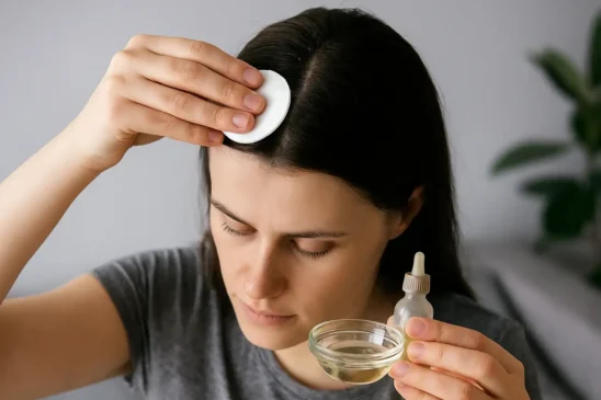 Essa receita com vinagre e óleo acabou com a caspa em 3 dias