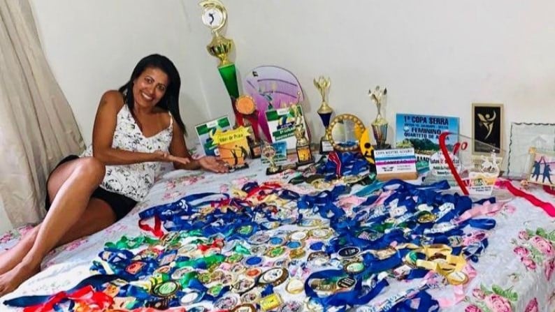 Fabíola Macedo, levantadora do Álvares Cabral. Vôlei Master