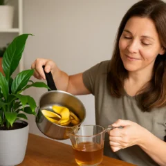 Fiz esse chá com casca de banana e minhas plantas nunca mais ficaram tristes