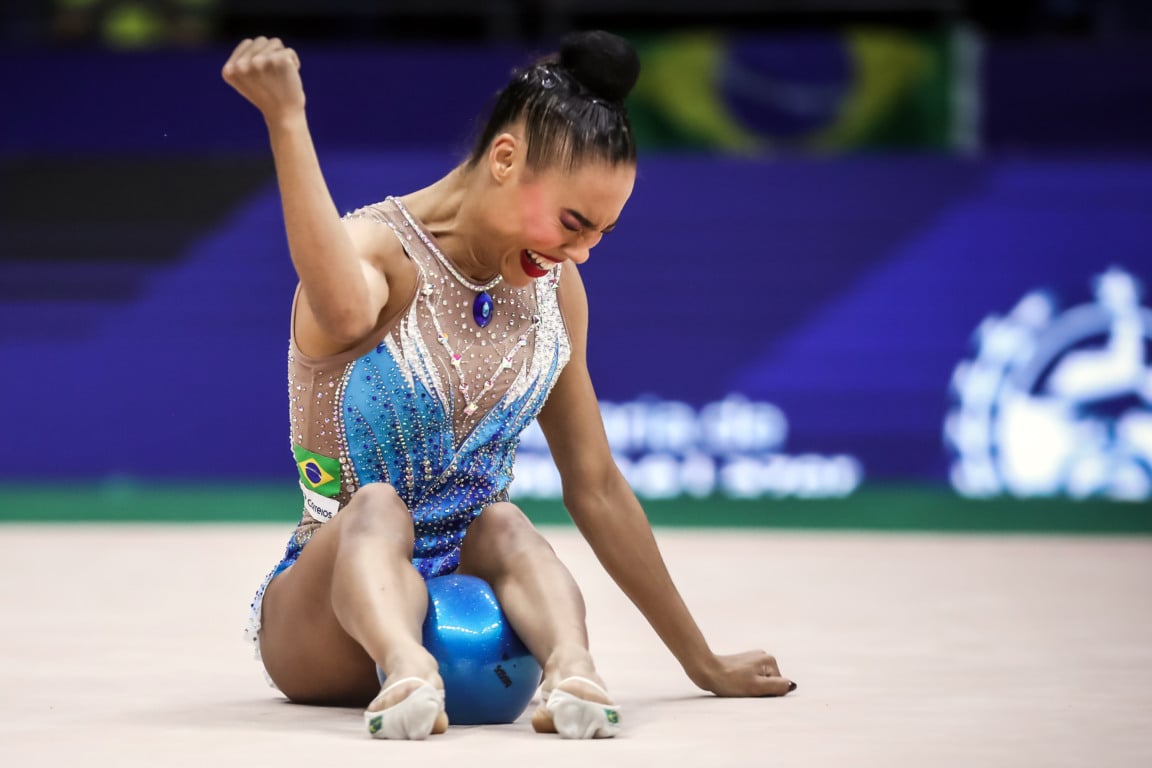 Mundial de Ginástica Rítmica. Geovanna Santos. Aparelho arco. RIo de Janeiro