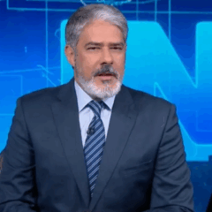 William Bonner se afasta temporariamente do Jornal Nacional devido a uma gripe e é substituído por Hélter Duarte/Foto Reprodução