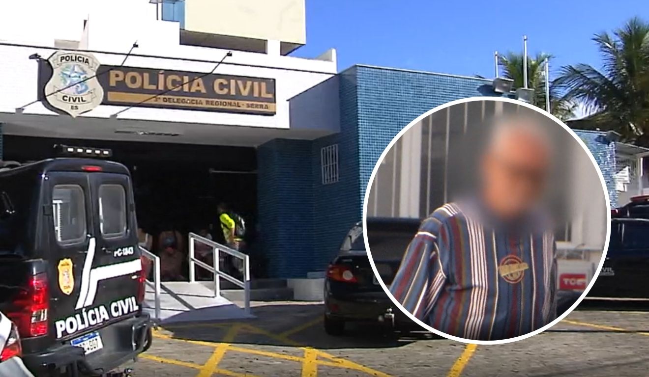 Idoso é preso após esfaquear a esposa e quase ser linchado na Serra