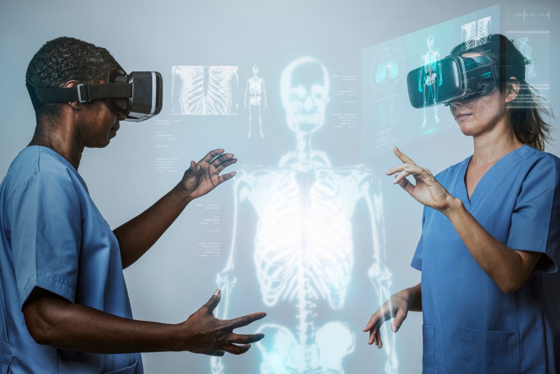 Uso de tecnologias imersivas no ensino da Medicina. Foto: Freepik