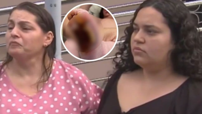 Bebê teve pé queimado em hospital (Foto/montagem: Folha Vitória)
