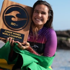 Luna Hardman no ArcelorMittal Wahine Bodyboarding Pro 2024, em Jacaraípe, Serra