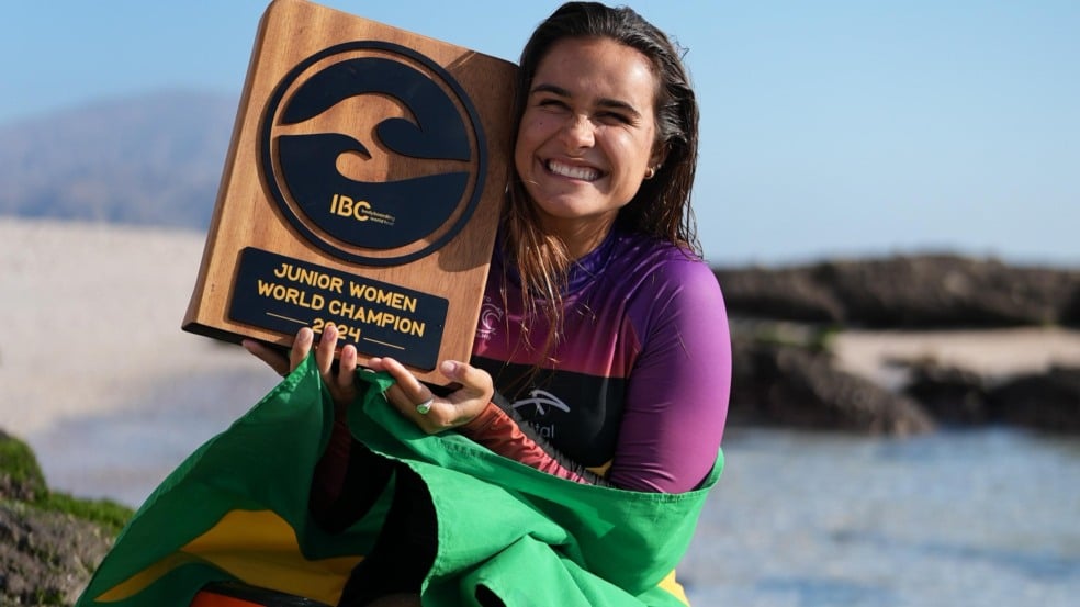 Luna Hardman no ArcelorMittal Wahine Bodyboarding Pro 2024, em Jacaraípe, Serra