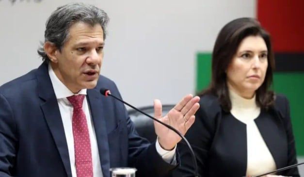 Ministros da Fazenda, Fernando Haddad, e do Planejamento e Orçamento, Simone Tebet. Foto: Valter Campanato/Agência Brasil