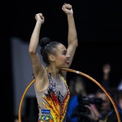 Mundial de Ginástica Rítmica. Geovanna Santos. Aparelho arco. RIo de Janeiro