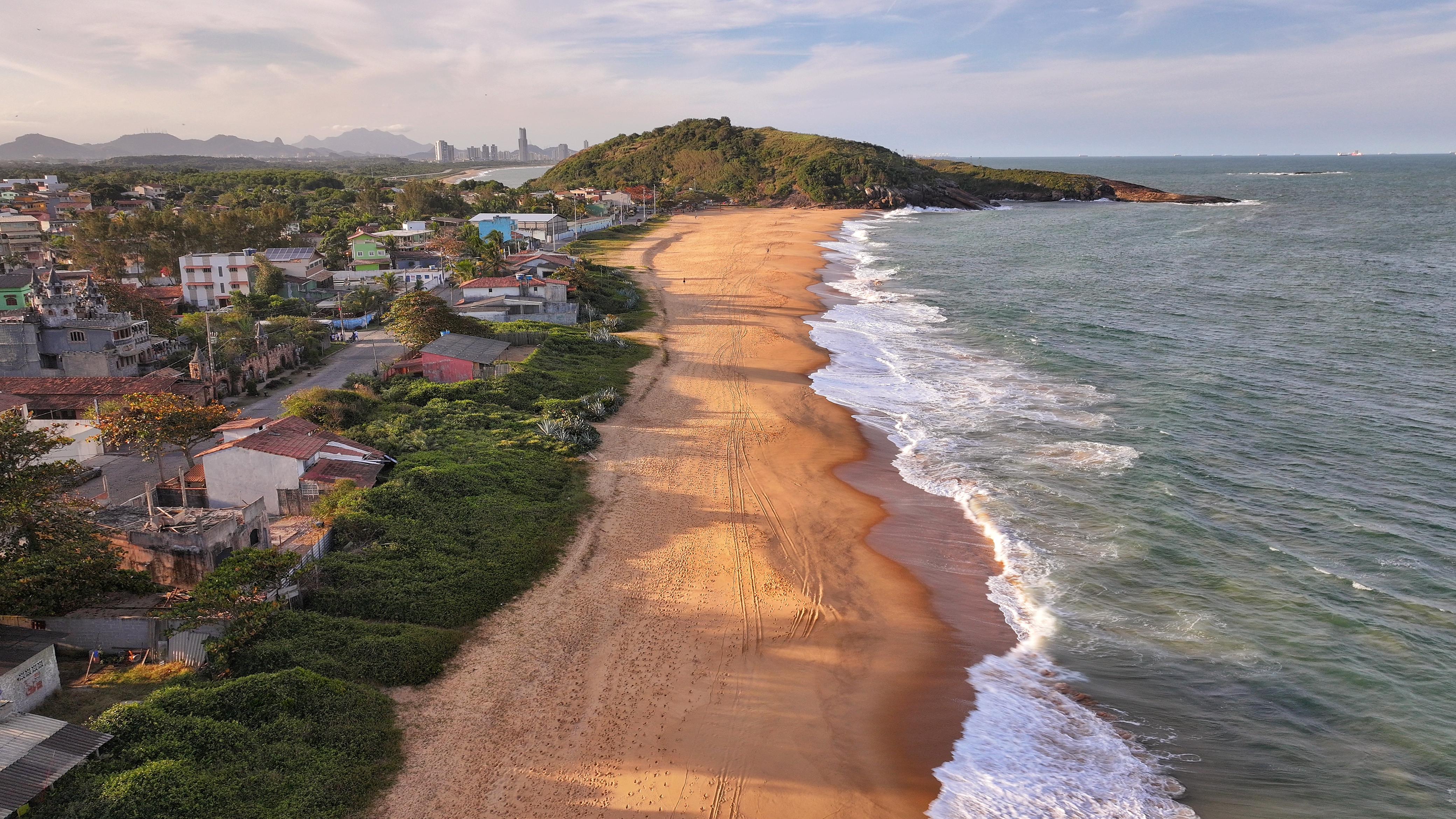 Praia do Barrão Barra do Jucu drone