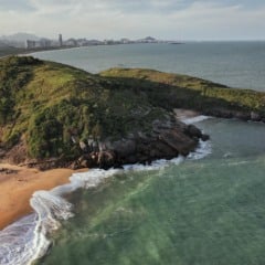 Praia do Barrão Barra do Jucu drone