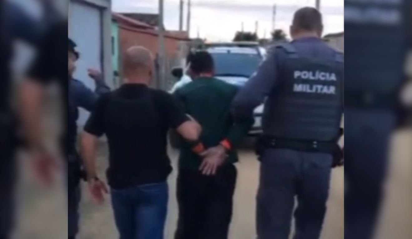 Suspeito foi localizado e preso em Pinheiros neste sábado (02). Foto: Reprodução/TV Vitória