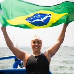 Thaís Sant'Ana completa a Volta à Ilha de Manhattan, em Nova Iorque (EUA)