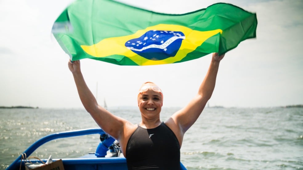 Thaís Sant'Ana completa a Volta à Ilha de Manhattan, em Nova Iorque (EUA)