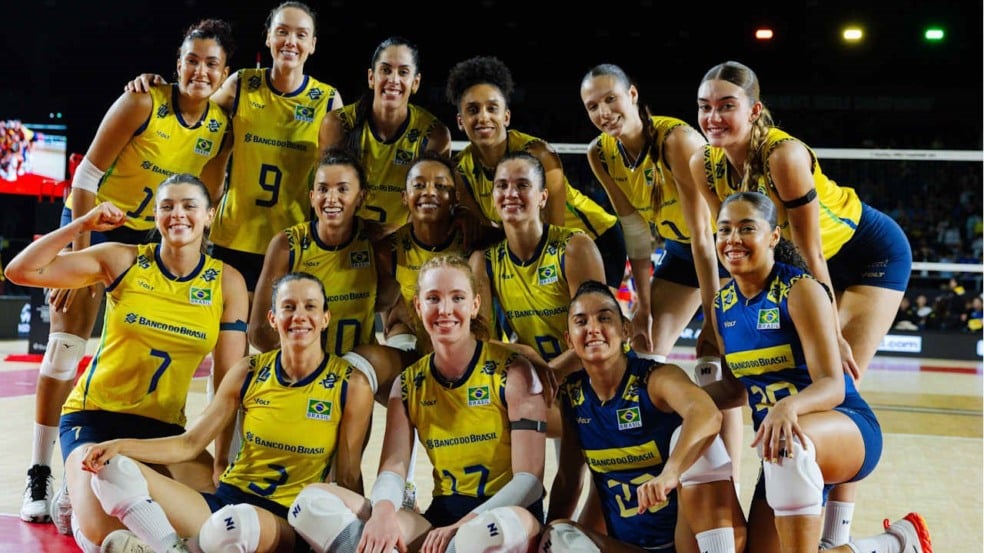 Campeonato Mundial de Vôlei: Brasil x Porto Rico. Seleção brasileira feminina de vôlei.