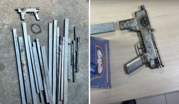 Armas foram apreendidas em uma casa em Porto de Cariacica. Foto: Reprodução/TV Vitória