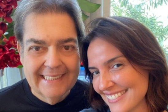 Faustão e a esposa, Luciana Cardoso (Foto: Reprodução/X)