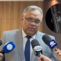Secretário da Segurança Pública, Leonardo Damasceno, disse que carro da família foi confundido (Foto: Reprodução vídeo Sesp e TV Vitória)