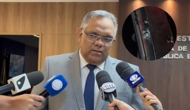 Secretário da Segurança Pública, Leonardo Damasceno, disse que carro da família foi confundido (Foto: Reprodução vídeo Sesp e TV Vitória)