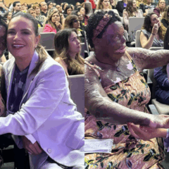 Luiza Brunet e Marciane Pereira durante evento da Jornada Maria da Penha, em Pernambuco (Foto: Reprodução/Instagram @luizabrunetoficial)