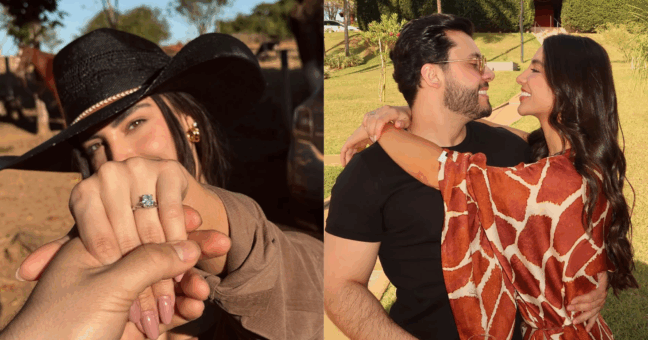 O cantor Murilo Huff e a influencer Gabriela Versiani (Foto: Reprodução/Instagram @gabrielaversiani @murilohuff)