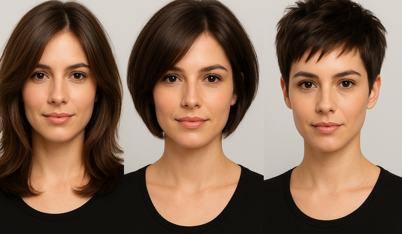 Cortes estratégicos, como camadas longas, bob e pixie cut, dão volume instantâneo aos fios e renovam o visual de forma natural e sofisticada/Foto ChatGPT