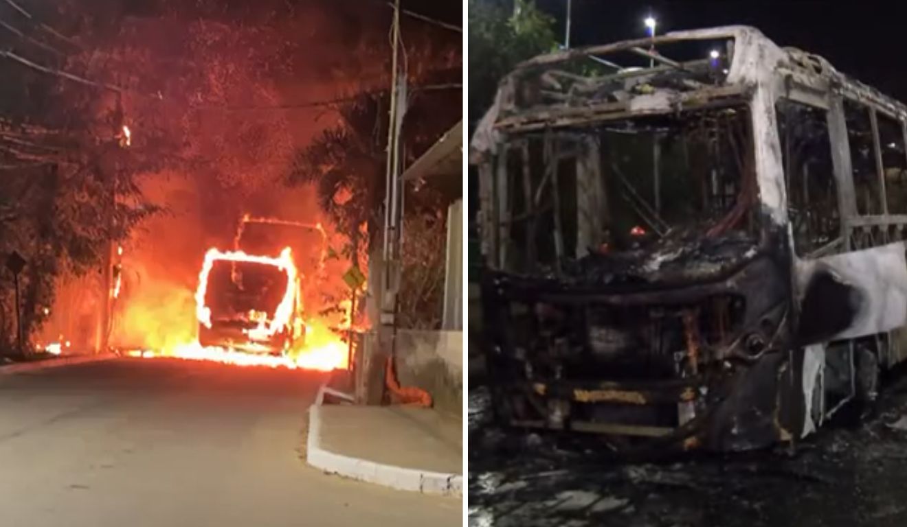 Ônibus incendiados em cariacica e serra