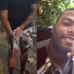 O policial penal José Rodrigo da Silva Ferrarini (à esquerda) atirou em Valério Souza (à direita) (Foto: Reprodução/Instagram/@valeriosjunior)