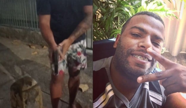 O policial penal José Rodrigo da Silva Ferrarini (à esquerda) atirou em Valério Souza (à direita) (Foto: Reprodução/Instagram/@valeriosjunior)