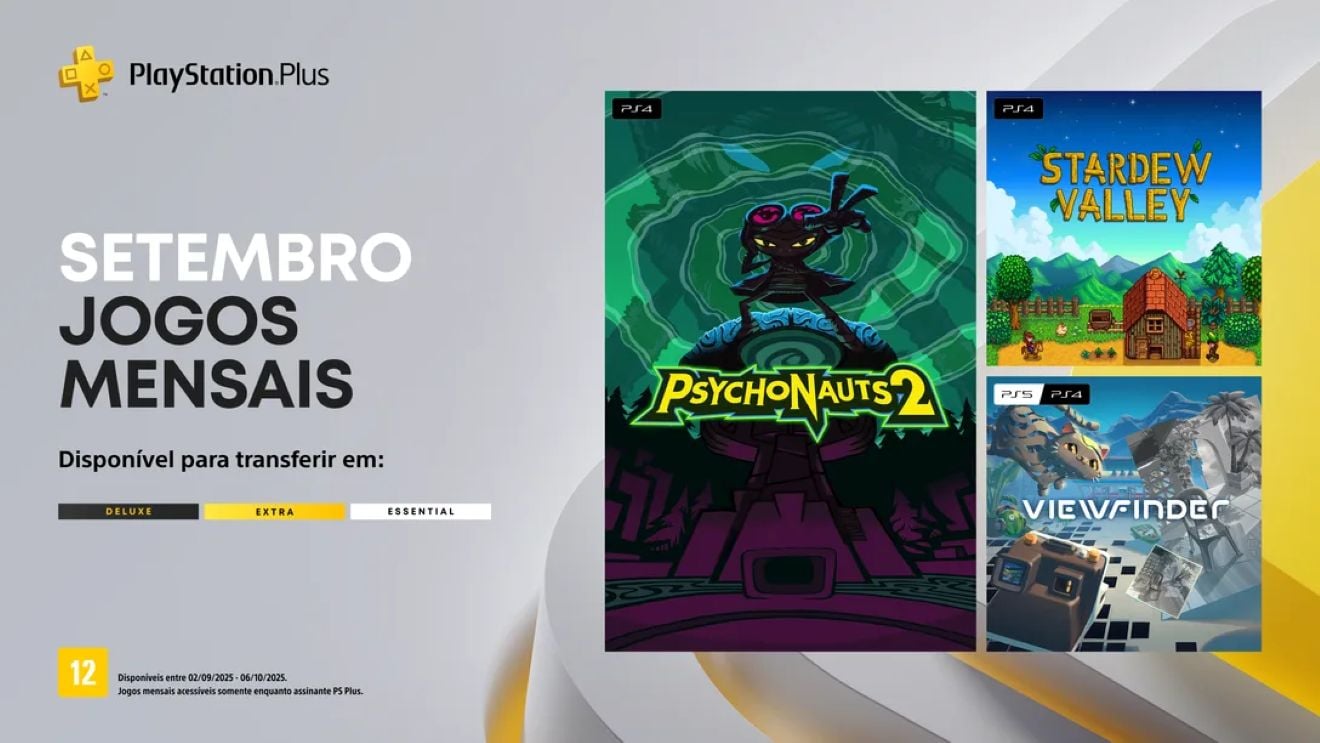 PS Plus setembro 2025: Psychonauts 2, Stardew Valley e Viewfinder PS Plus setembro 2025: Psychonauts 2, Stardew Valley e Viewfinder