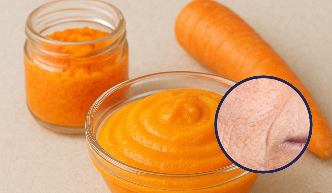 Cenoura é utilizada em receitas de beleza natural por seu alto teor de antioxidantes e vitamina A, que contribuem para a saúde da pele/Foto: ChatGPT