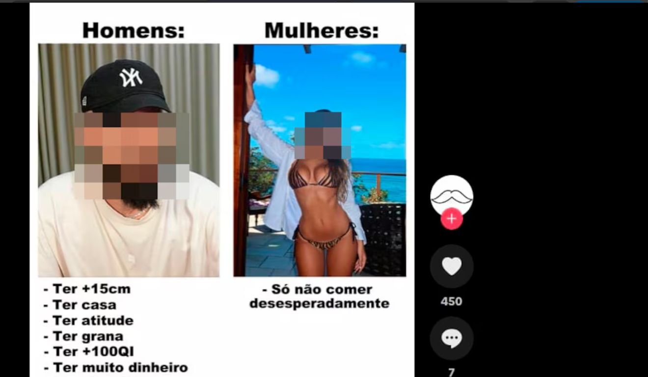 Vídeo com teor machista sugerido ao perfil que buscava somente conteúdos de futebol