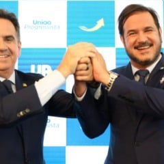 Os presidentes do União Brasil, Antônio Rueda, e do PP, Ciro Nogueira
