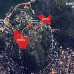 Mapa do Exercício Simulado Jaburuna 2025 (Foto/Divulgação: Prefeitura Vila Velha)