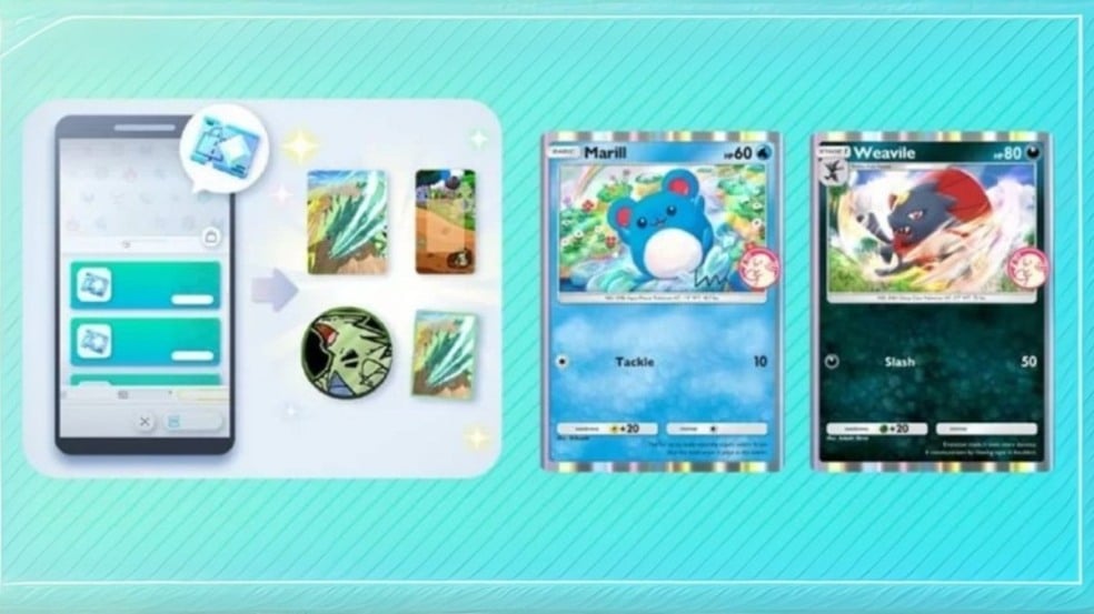 Wonder Pick traz Marill e Weavile ao TCG Pocket com brindes
