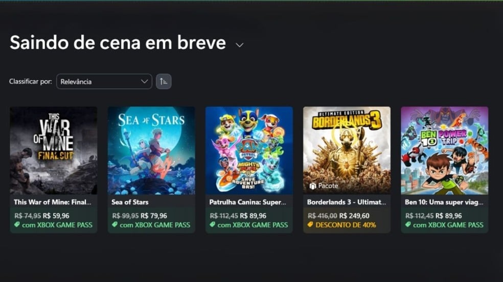 Xbox Game Pass perderá cinco jogos até o fim de agosto