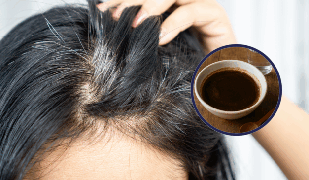Receita com café promete disfarçar os fios brancos de forma natural e sem agredir os cabelos/Foto: Chat GPT/Canva