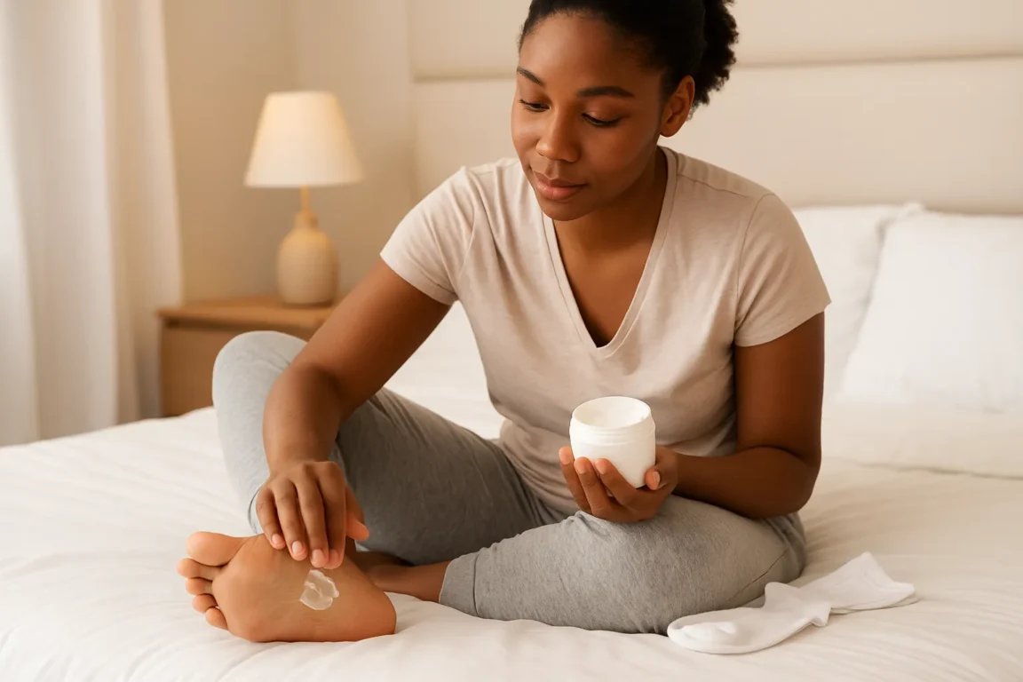 4 macetes para hidratar os pés antes de dormir