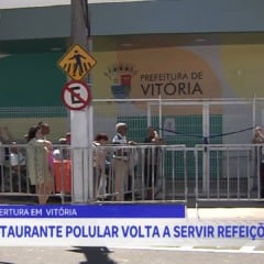 Restaurante Popular de Vitória reabre com refeições a preços baixos