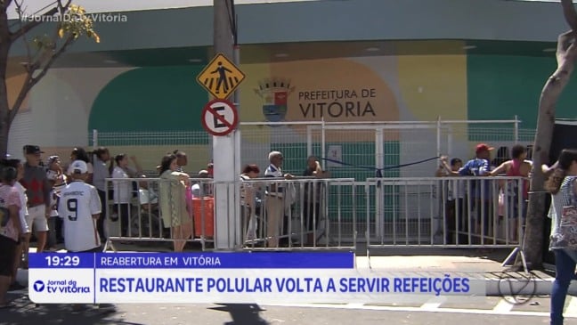 Restaurante Popular de Vitória reabre com refeições a preços baixos