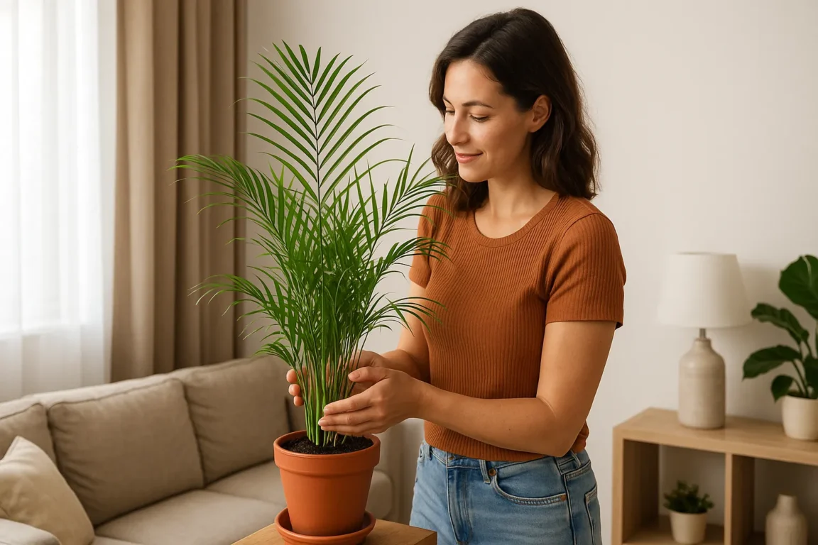 7 benefícios da palmeira-bambu em ambientes internos para frescor, sombra e proteção energética