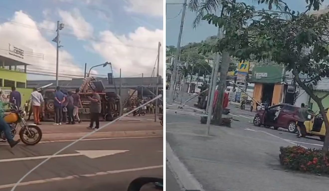 Acidente com carro do Corpo de Bombeiros em Cariacica